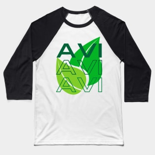 Avi with Leaves Baseball T-Shirt